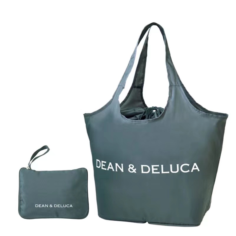 🟢พร้อมส่ง DEAN & DELUCA Shopping Bag + Cold Bottle Case 2021 กระเป๋าช้อปปิ้งแบบพับได้ + แบบพับได้ สีเทา