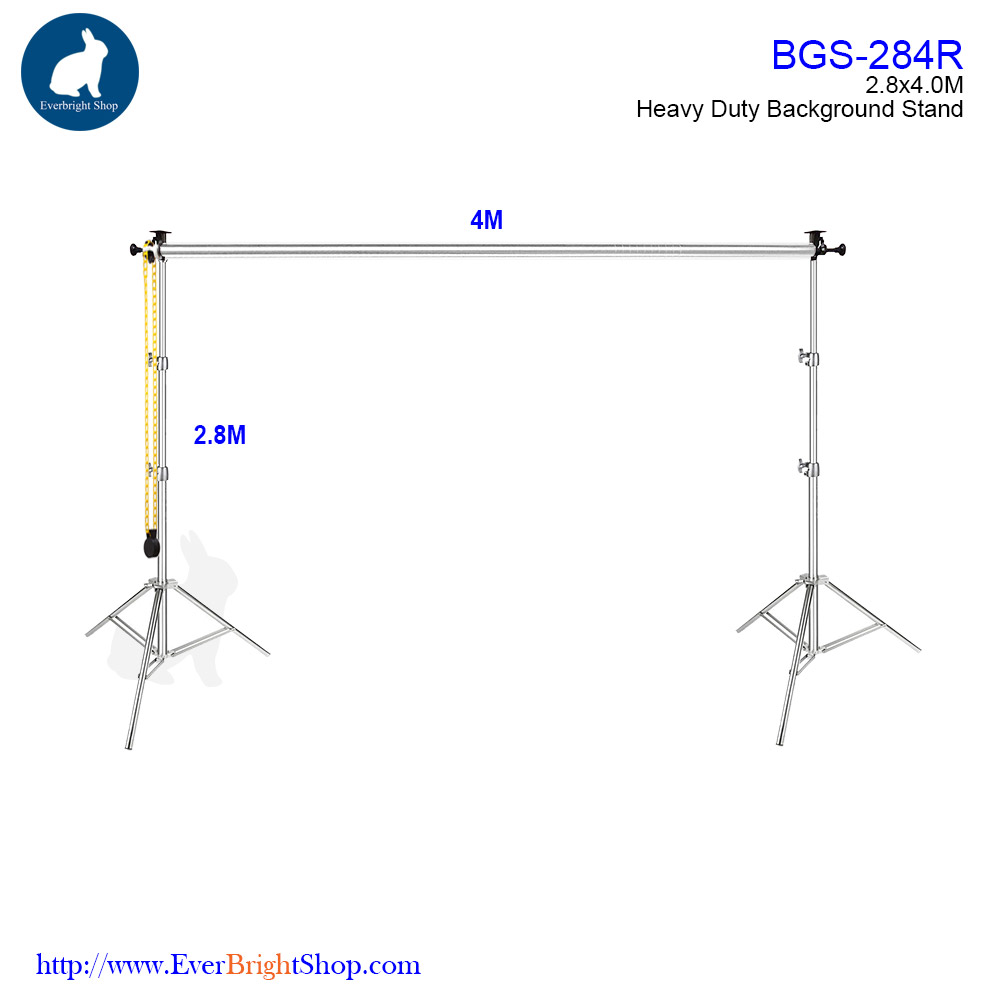 BGS-284R 2.8x4M Heavy Duty Rollable Stainless Photo Background Stand