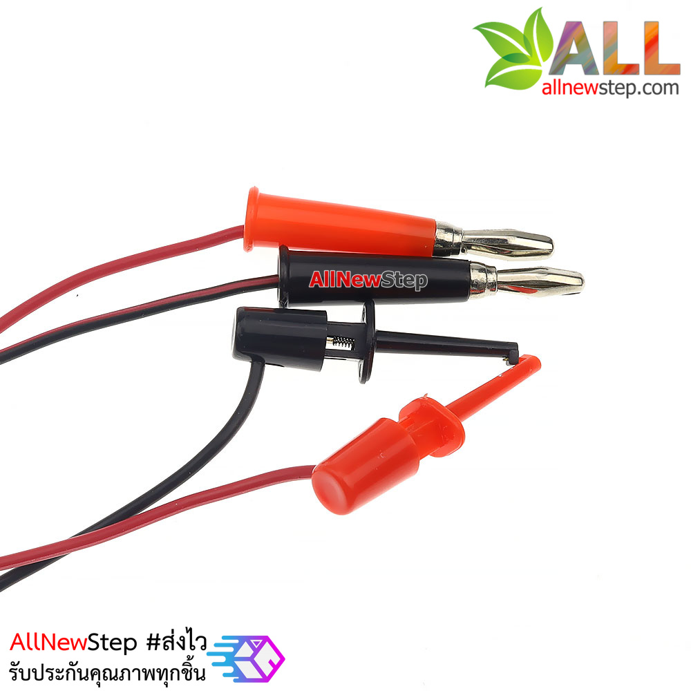 สายไฟต่อวงจร Test Wire Banana Plug to Test Hook Power สายไฟ 2 เส้น สีดำและสีแดง ยาว 1 เมตร