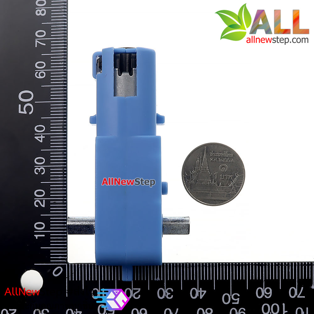 มอเตอร์ 3-6V เกียร์มอเตอร์เฟืองโลหะ 2 แกน ทดรอบ 1:90