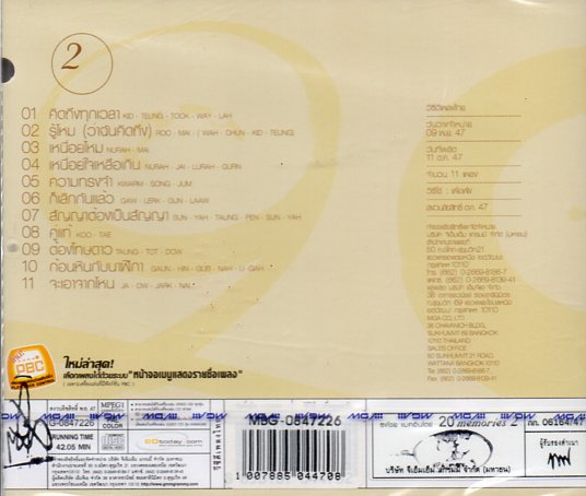 VCD Karaoke,เบิร์ด ธงไชย - Bird 20 Memories, Vol. 2