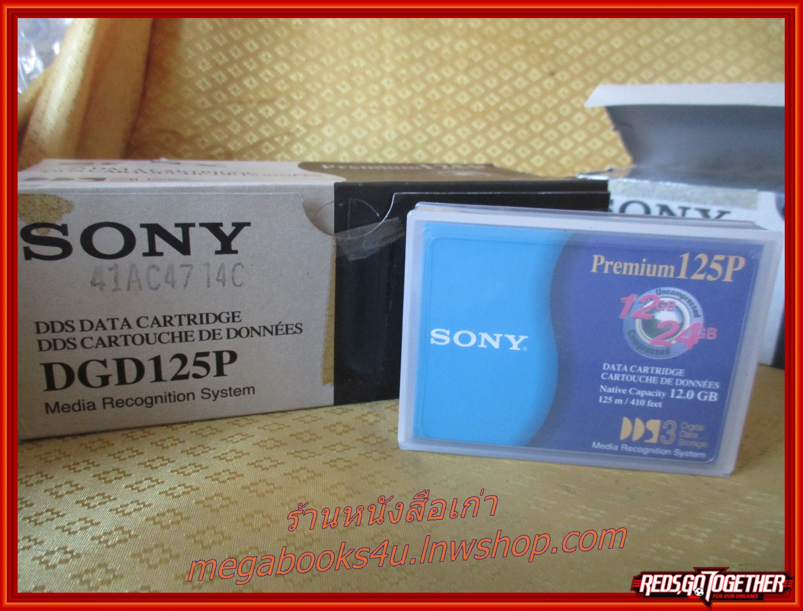 เทปเปล่าSony ในซีล เทปบันทึกข้อมูล Sony Premium 125P DGD125P ยังไม่ได้แกะซีล (ขายเป็นม้วน)