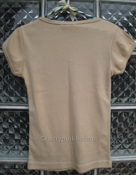 เสื้อยืด สีเนื้อ/น้ำตาลอ่อน size M ยี่ห้อ Friendly