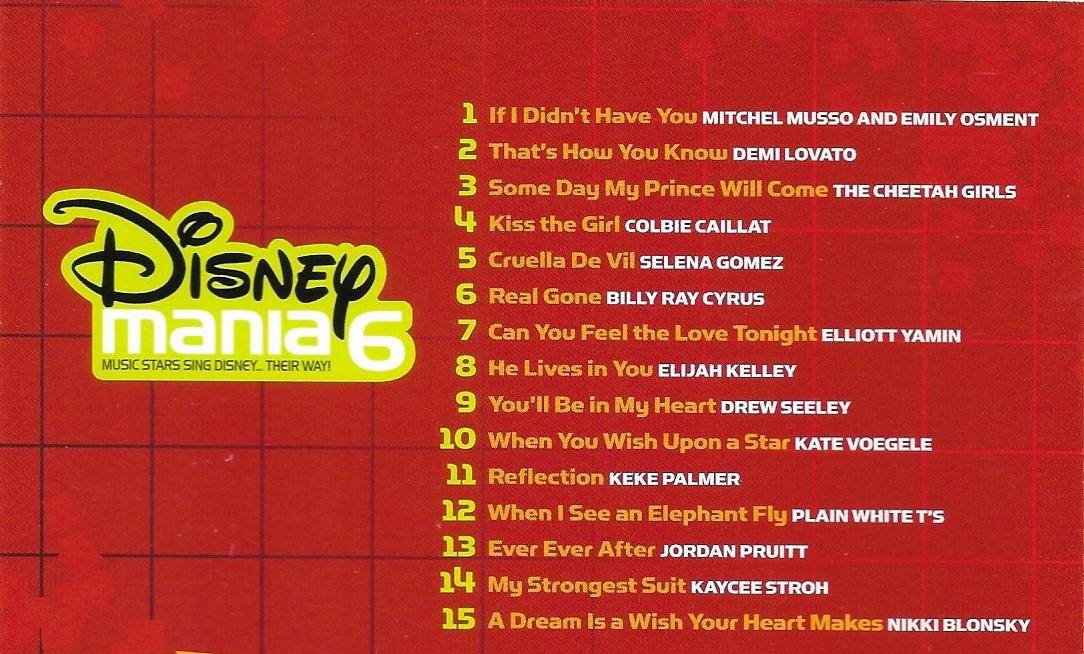 CD,Disney mania 6 (Music stars sing Disney Their way)(Walt Disney)(Various Artists)(Soundtrack)(OST.)(2008)