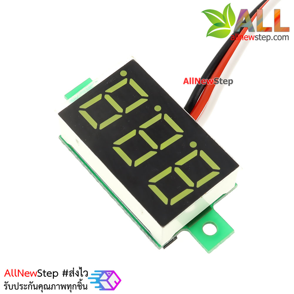 ดิจิตอล โวลต์มิเตอร์ 0 ถึง100 โวลต์ จอขนาด 0.36 สีขาว Mini 3 Digital 0.36 LED DC 0 ถึง 100 V Volt Voltage Meter Valtmeter 3-28V Power Supply