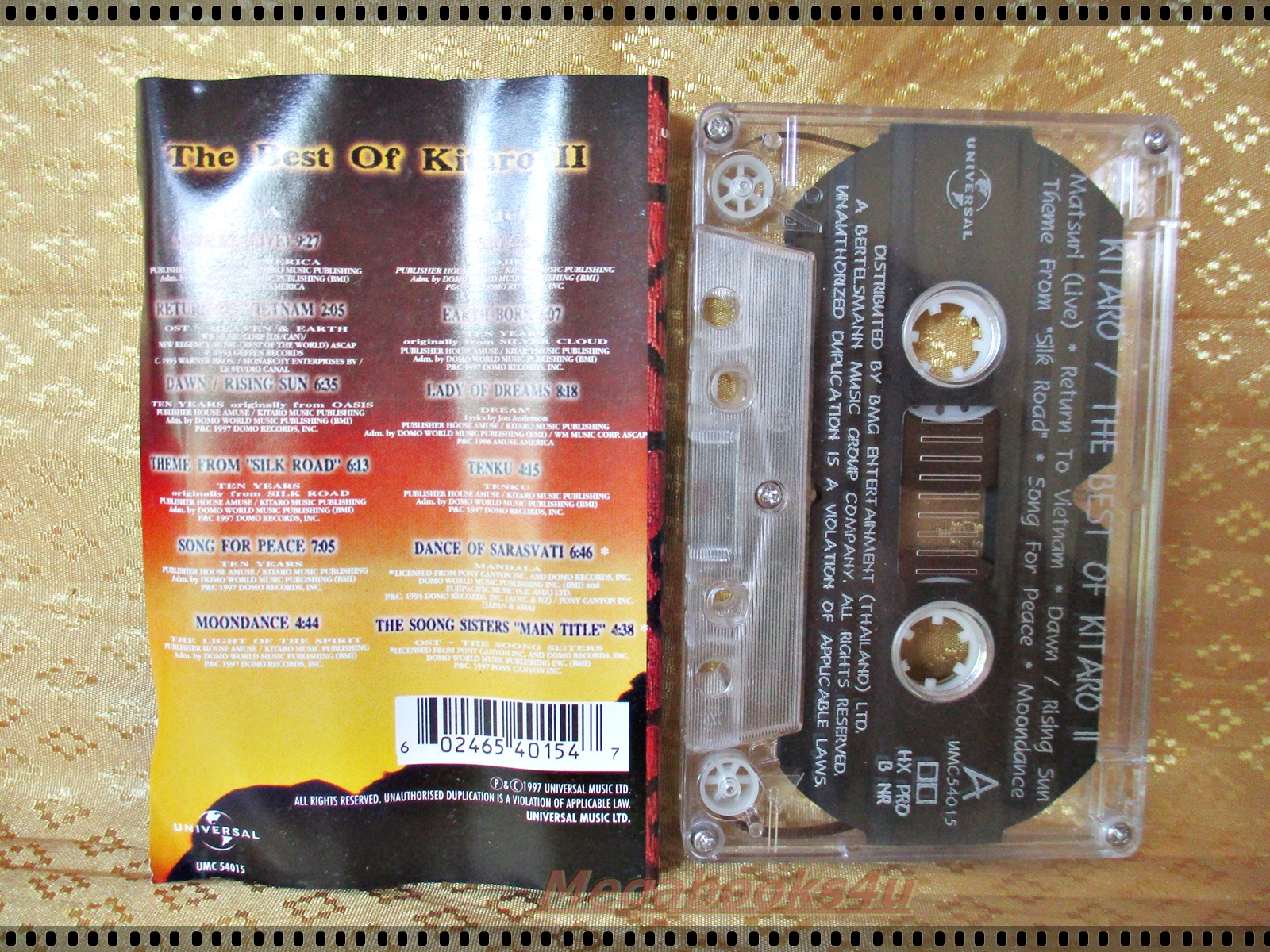 เทปเพลงสากล อัลบั้ม THE BEST OF KITARO II