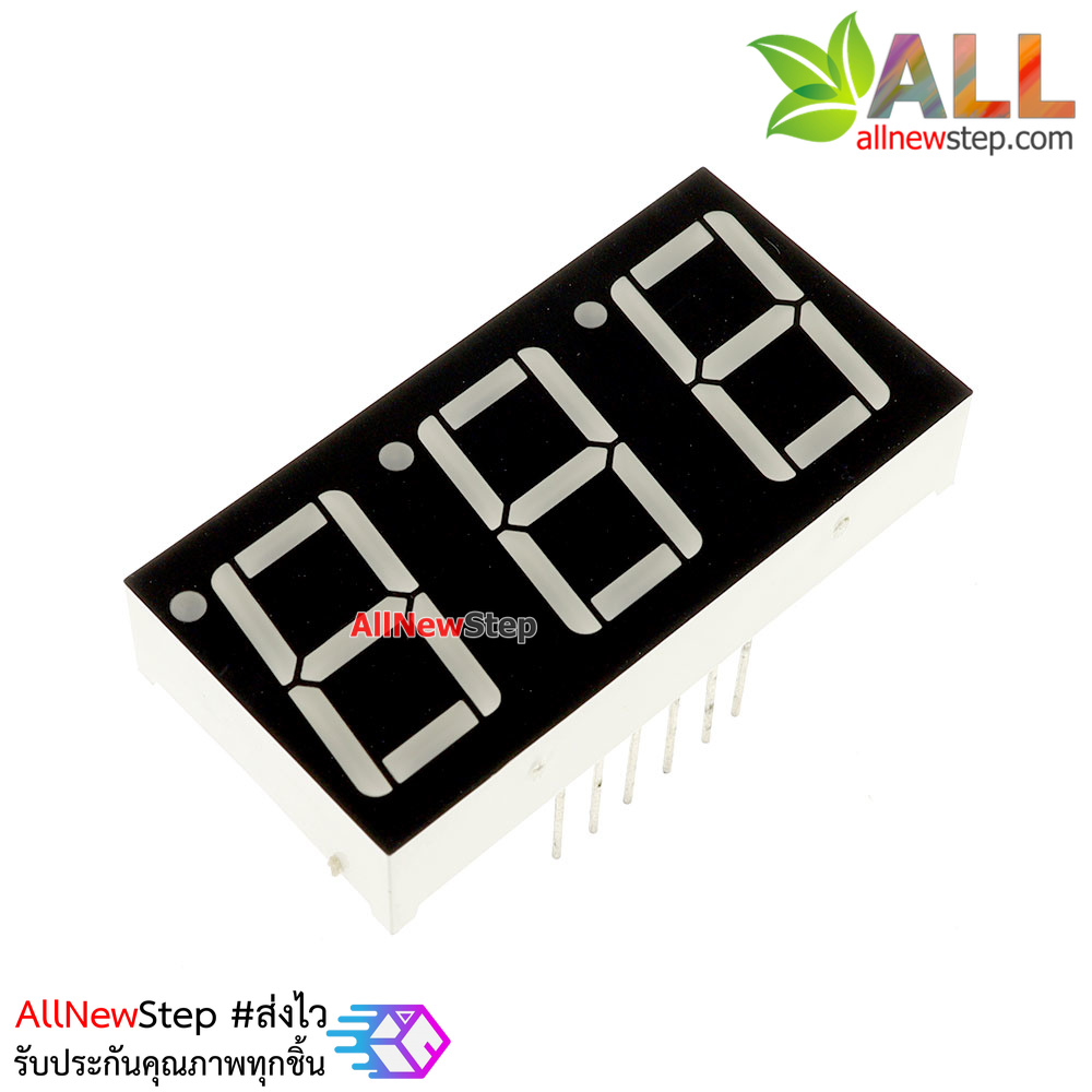 7 Segment 0.56 นิ้ว Common Anode 3digit Red ไฟ 7 segment 0.56 3 หลัก สีแดงแบบไฟบวกร่วม 5361BS / 5632S
