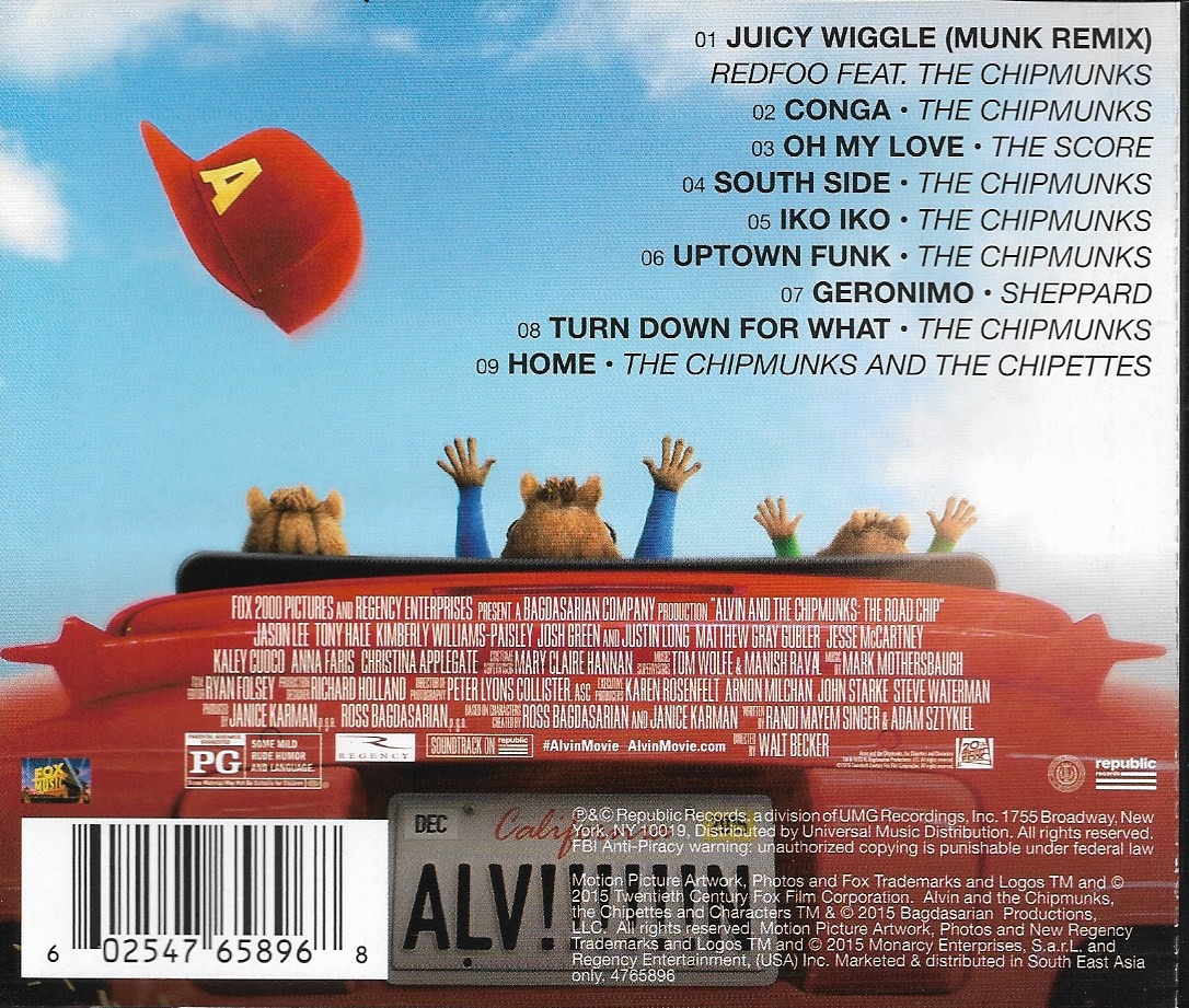 CD,Alvin And The Chipmunks - The Road Chip (Original Motion Picture Soundtrack)(2015)(Soundtrack)(OST.)(Asia)