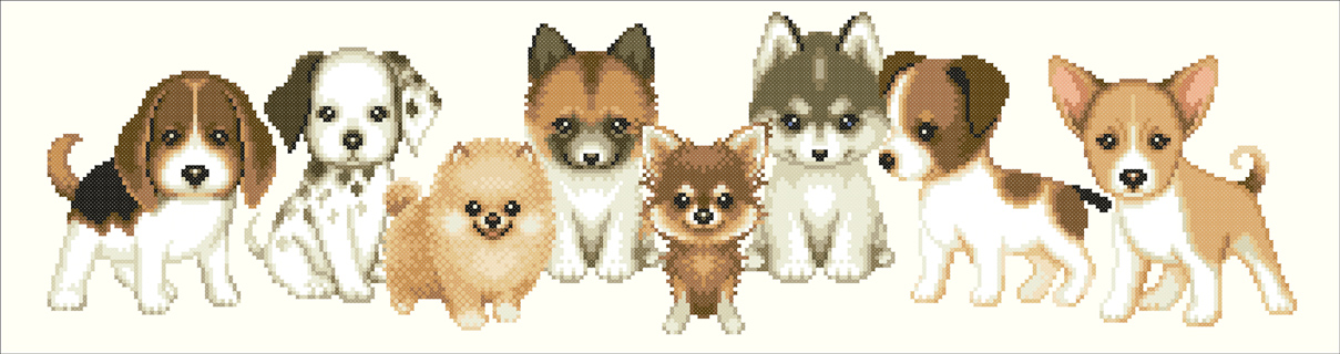Nattee ชุดปัก Lovely Puppies