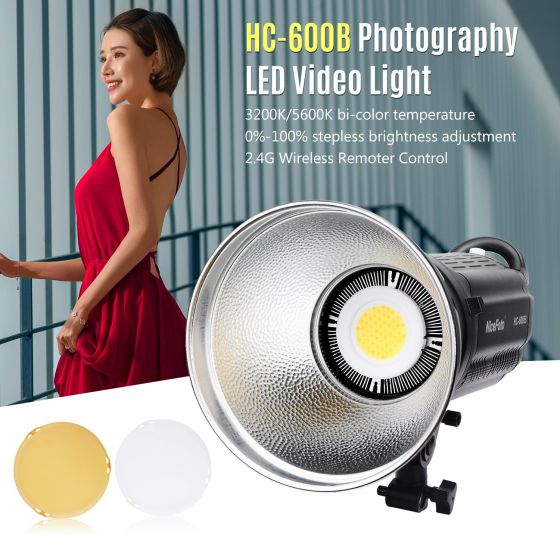 NiceFoto HC-600B LED Video Light Lamp FSK 2.4G