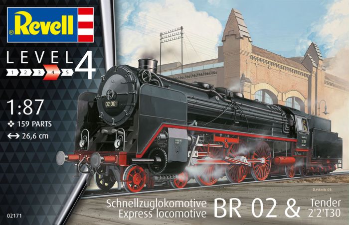 1/87 Express locomotive BR 02 & Tender 2'2'T30
