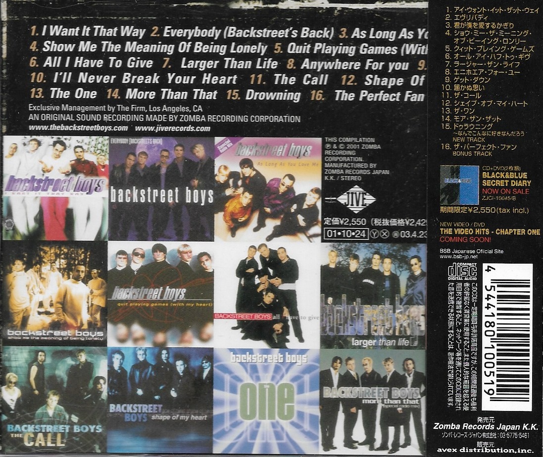 Used CD,Backstreet Boys - Greatest Hits Hits Chapter One (A+)(2004)(Japan)