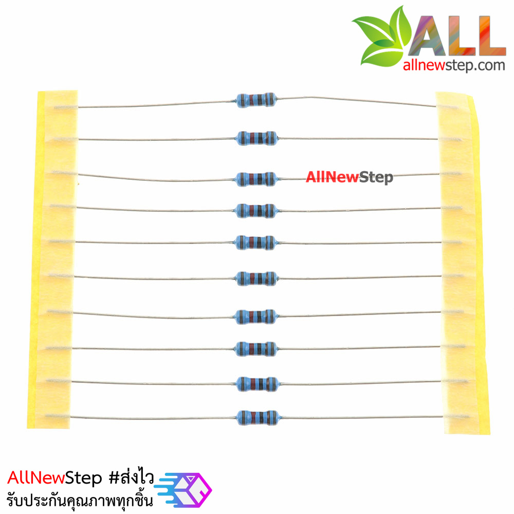 ตัวต้านทาน 2 K 1/4W Metal film 2k 1% จำนวน 10 ชิ้น