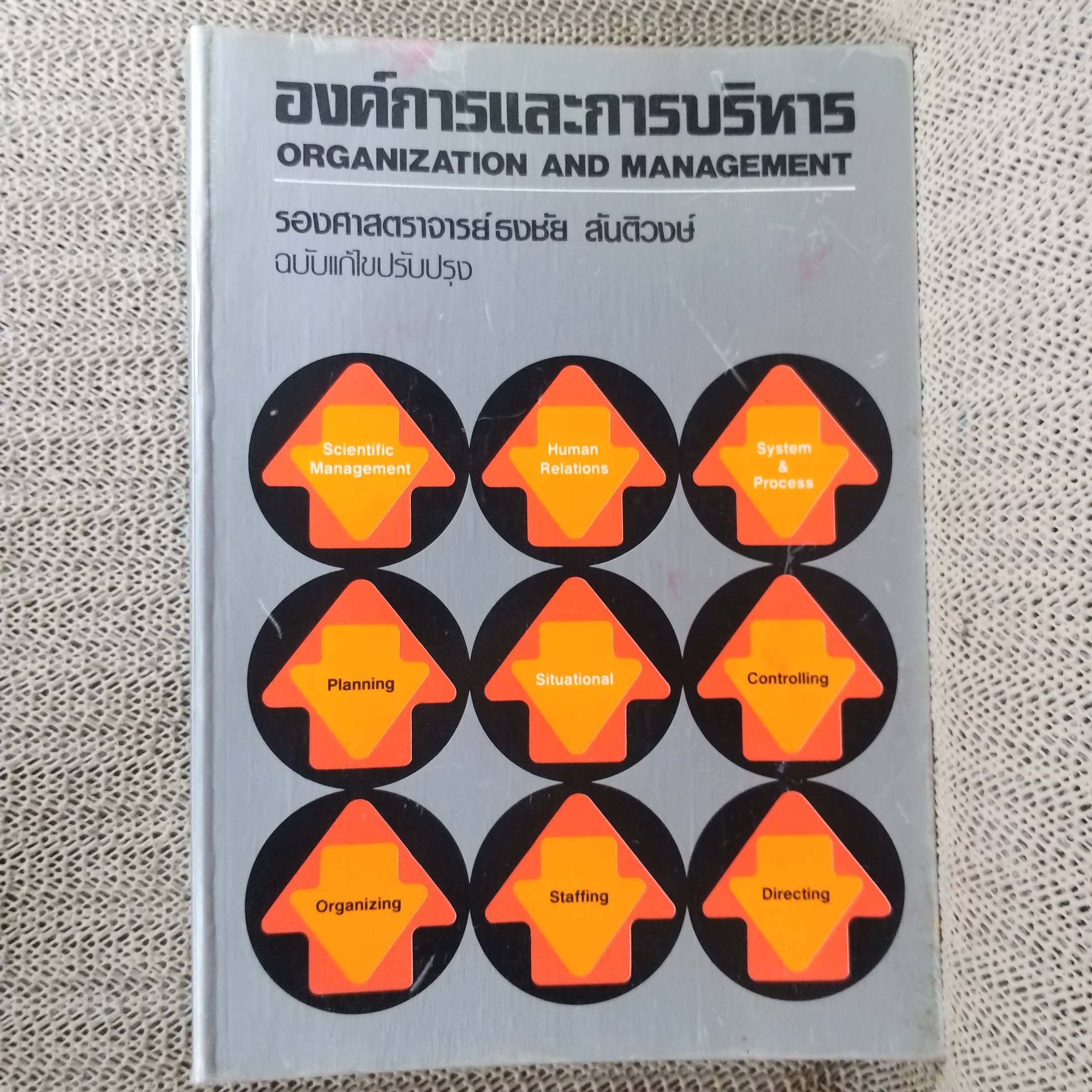 องค์การและบริหารการศึกษาการจัดการแผนใหม่ ผู้เขียน : ธงชัย สันติวงษ์./ มีรอยเปื้อนตามรูป
