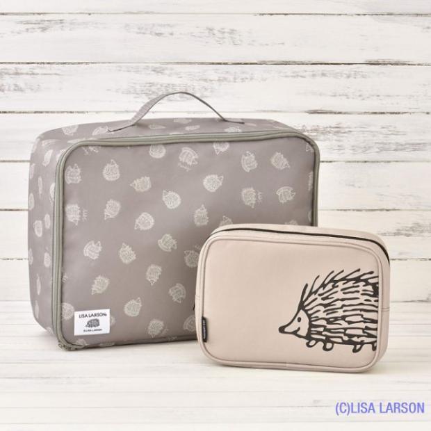 ❌เลิกจำหน่าย ❌ Lisa Larson Multi Storage Bag & Pouch Set ชุดกระเป๋าใส่ของลิซ่าลาร์สัน ลายเม่น 2 ชิ้น