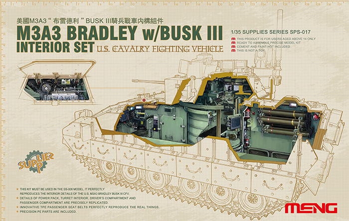 1/35 M3A3 BRADLEY w/Busk III INTERIOR SET
