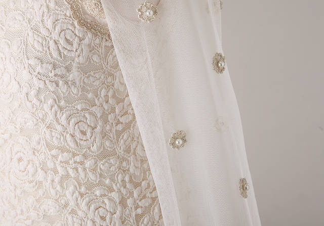 ***พร้อมส่ง***เสื้อผ้าลูกไม้สีขาว ต่อแขนเสื้อผ้าโปร่งปักมุก สวยเหมือนแบบค่ะ