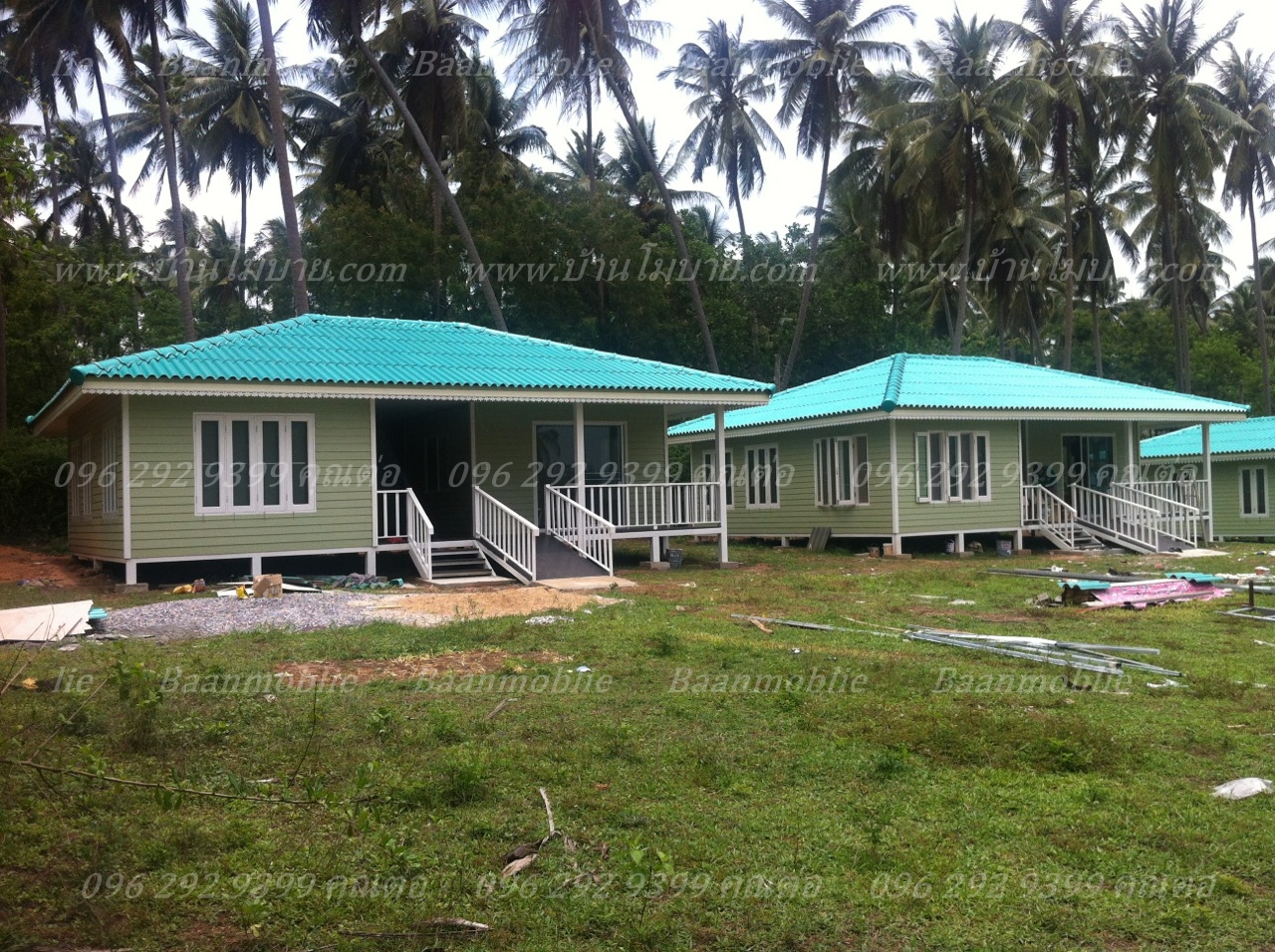 บ้านขนาด 7.2*9.5 เมตร (2 ห้องนอน 1ห้องนั่งเล่น 1ห้องครัว 1 ห้องน้ำ)