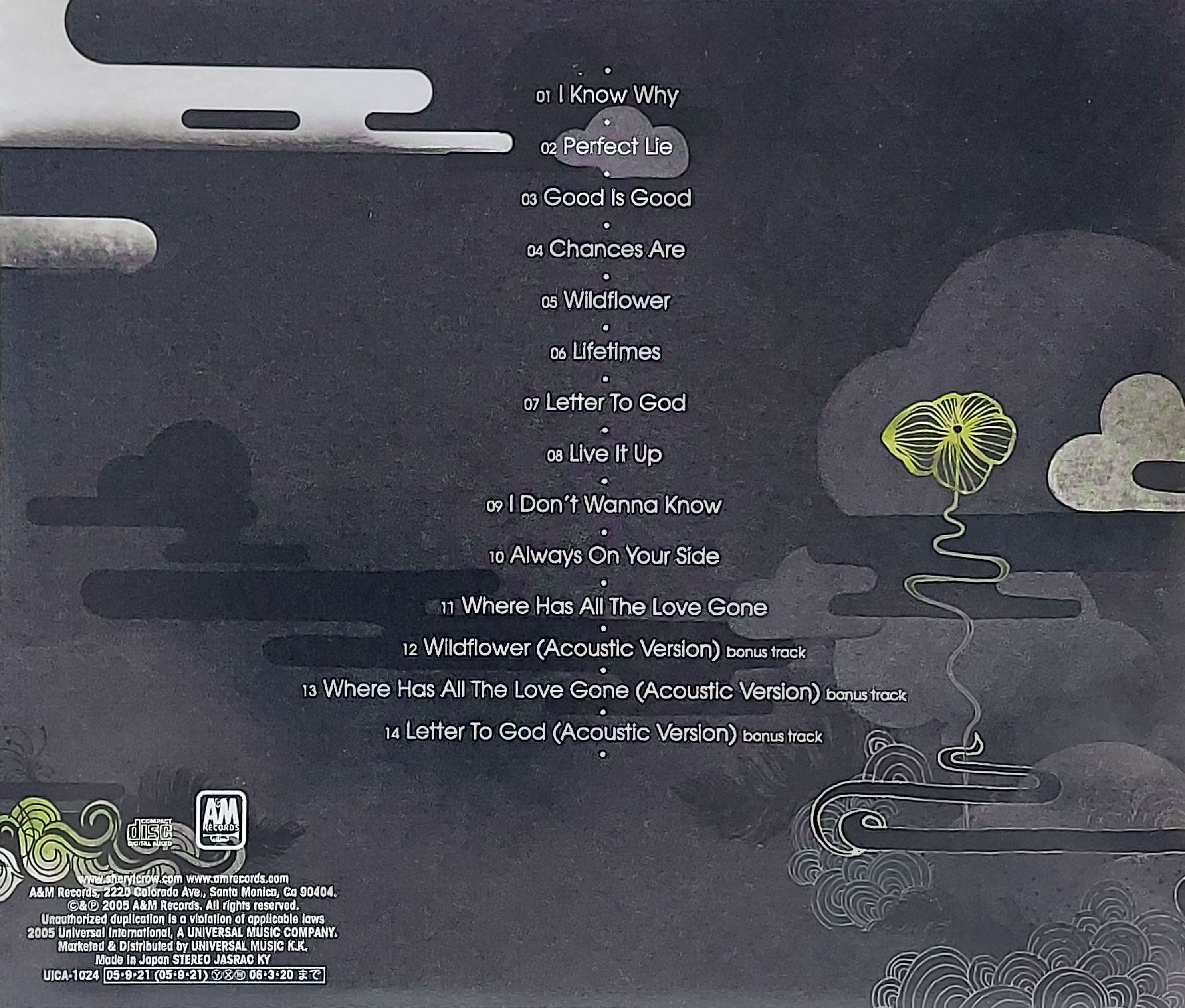 Used CD,Sheryl Crow - Wildflower (A+)(2005)(Japan)