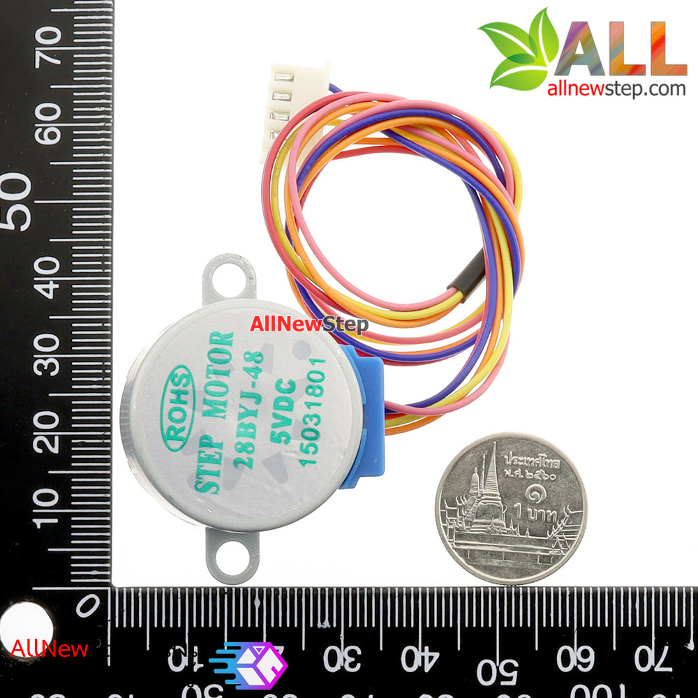 Stepper Motor 4-phase 5V สเตปปิ้งมอเตอร์ 5V DC 4-Phase 5-Wire Stepper Motor 28YBJ-48