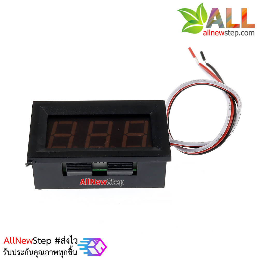 โมดูล ดิจิตอลโวลต์มิเตอร์ 0-99.9 โวลต์ 0.56 นิ้ว สีแดง Digital DC Voltmeter Mini Digital Voltmeter 0-99.9V Module Red color