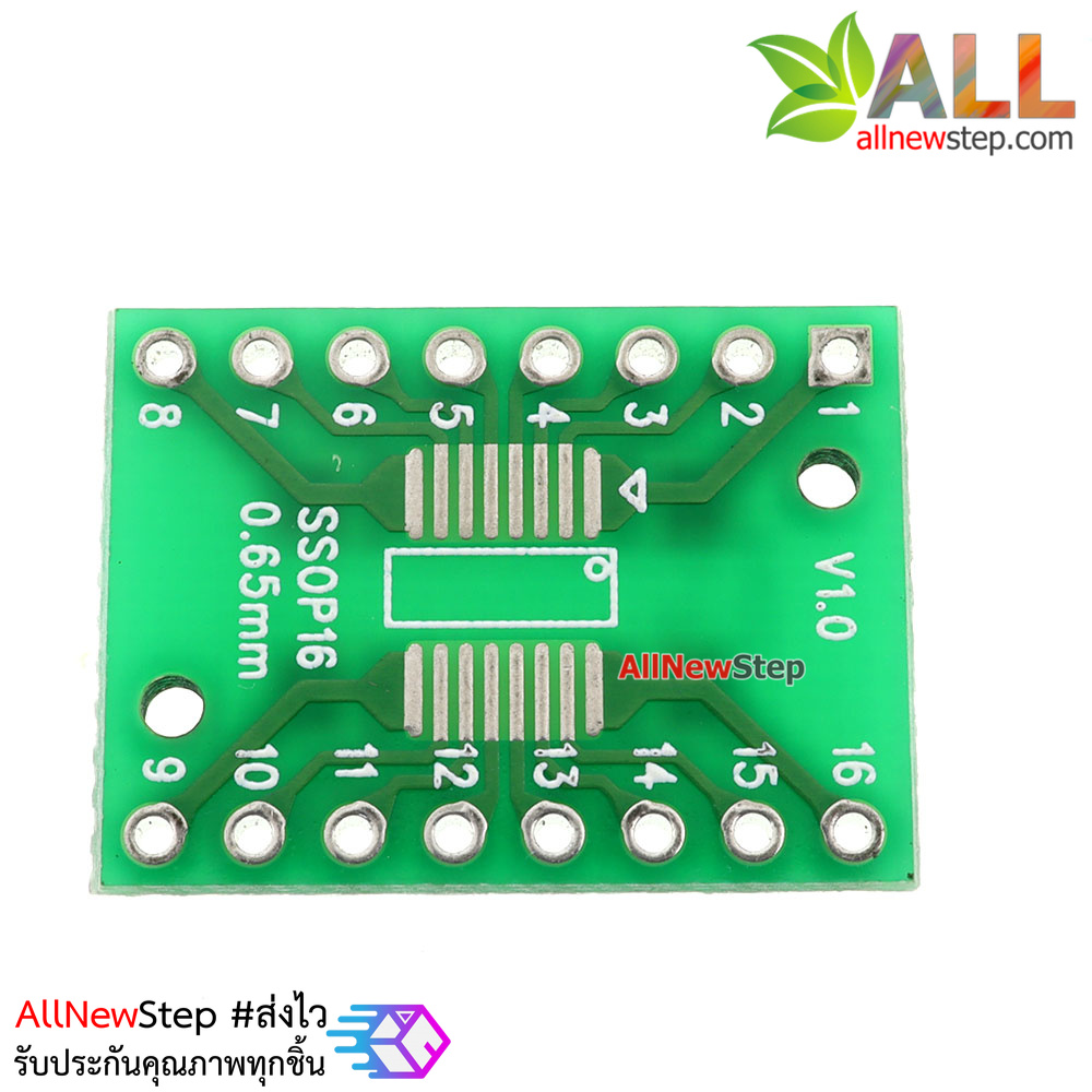 thumbnail image 2 of 20PCS SOP16 SSOP16 TSSOP16 To DIP16 IC Adapter PCB Board – 0.65/1.27mm Pitch For Prototyping & Programming 2 of 4