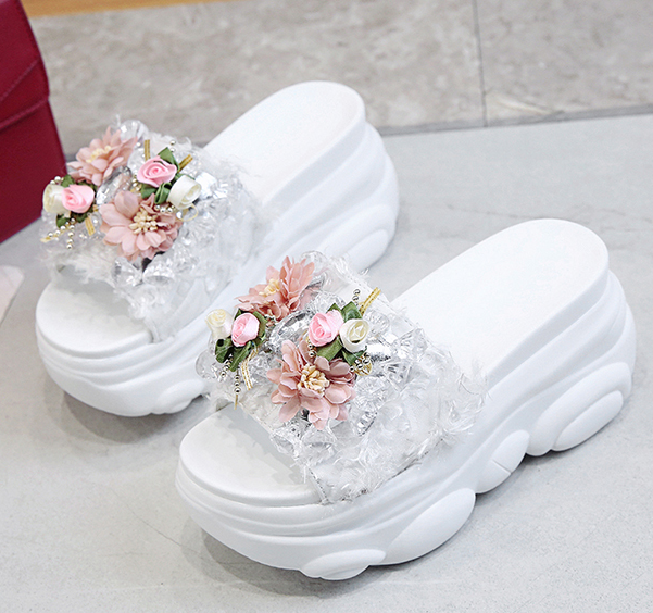 รองเท้าลำลองส้นหนาแบบสวมน่ารักๆสีดำ/ขาว/ชมพู ไซต์ 34-39