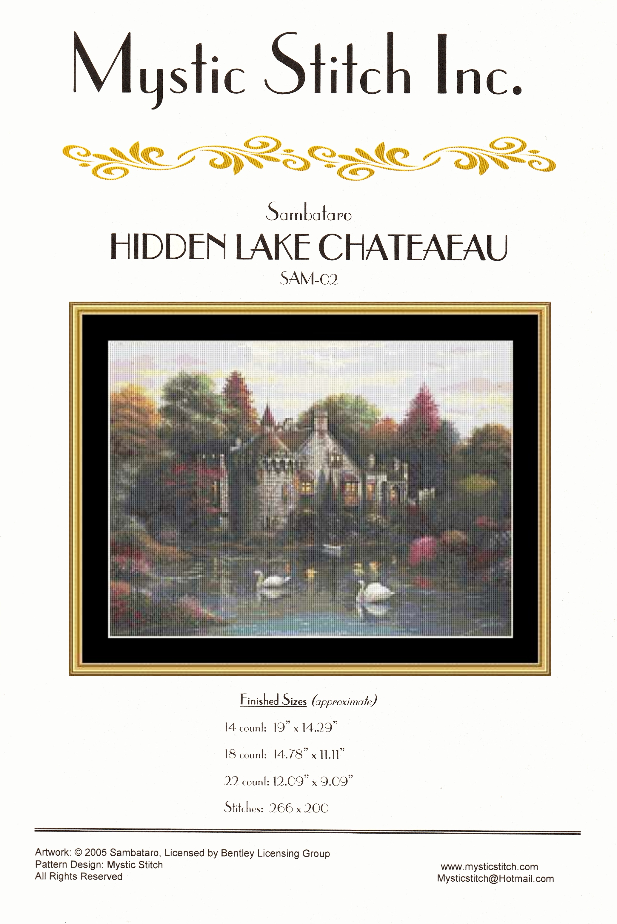 Mystic Stitch ผังลาย Hidden Lake Chateaeau
