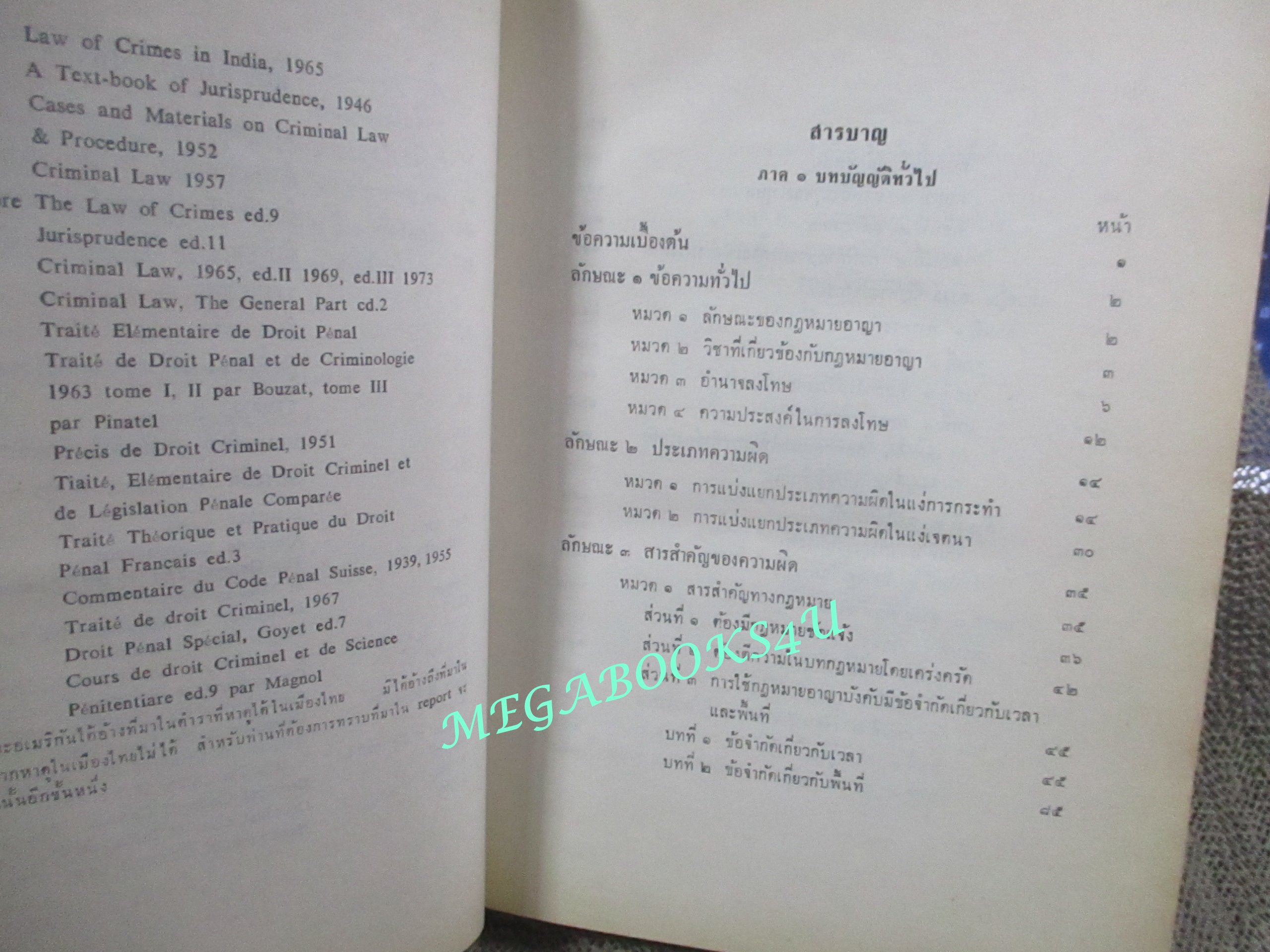 คำอธิบาย ประมวลกฎหมายอาญา ภาค1 ตอนที่1 (แก้ไขเพิ่มเติม พิมพ์ครั้งที่6) โดย จิตติ ติงศภัทิย์ (ไม่มีรอยขีดเขียน)