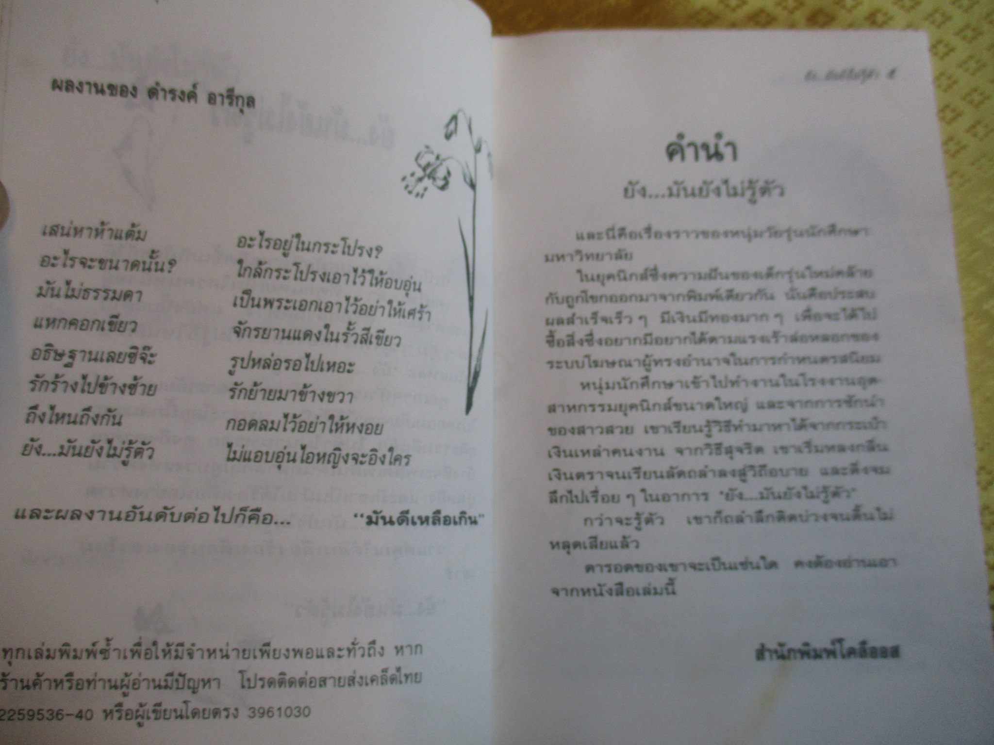 ยัง..มันยังไม่รู้ตัว โดย ดำรงค์ อารีกุล