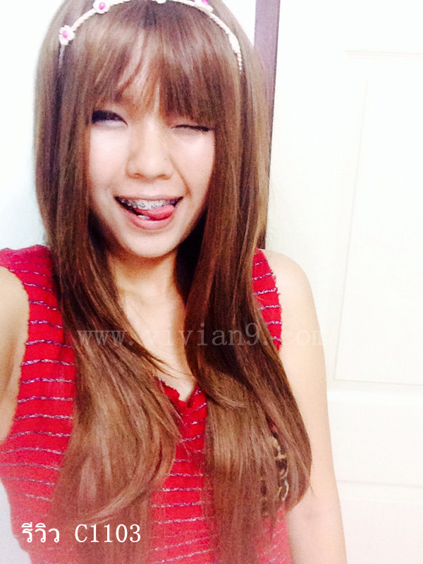 C1103 วิกผมยาว ช่วงปลายสบัดงุ้มๆเล็กน้อย