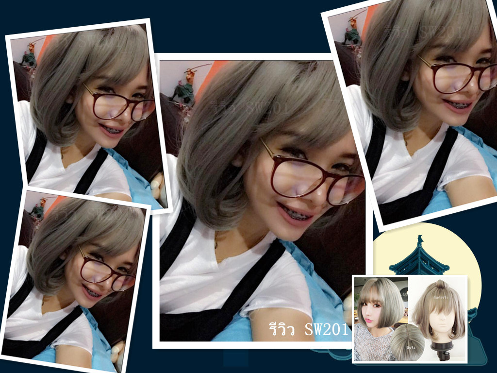 SW201 วิกผมหนังศรีษะกว้าง หน้าม้า ทรงผมสวย น่ารักมากๆคะ เอาใจคนชอบทำสีผม หนังศรีษะเหมือนจริง ใส่เนียนมากๆ คอนเฟิมจ้า เส้นผมไม่มีความเงา( ทรงผมเเละเส้นผมเหมือนจริงเกือบ 100% )