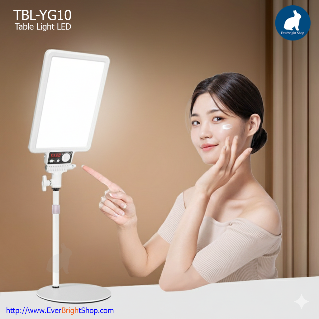 TBL-YG10 Table Light LED 2800-7000K ชุดไฟไลฟ์สดแบบตั้งโต๊ะ ปรับความสว่างและสีไฟได้