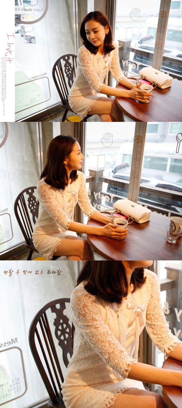 **หมดค่ะ**เดรสผ้าลูกไม้เกรด A ทั้งชุด หรูหราไฮโซมากๆค่ะ