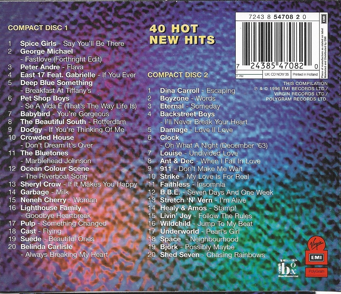 Used CD,Now 35 40 Hot New Hits That's What I Call Music!(2CD) (A)(Various Artists)(1996)(UK)