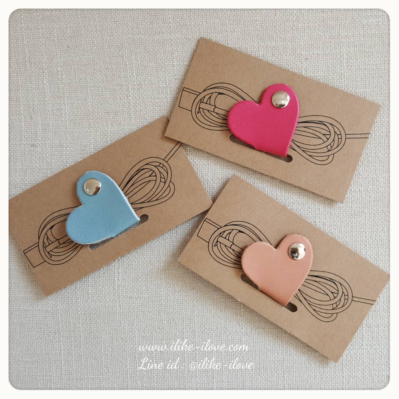 หนังรัดสายไฟ mini heart