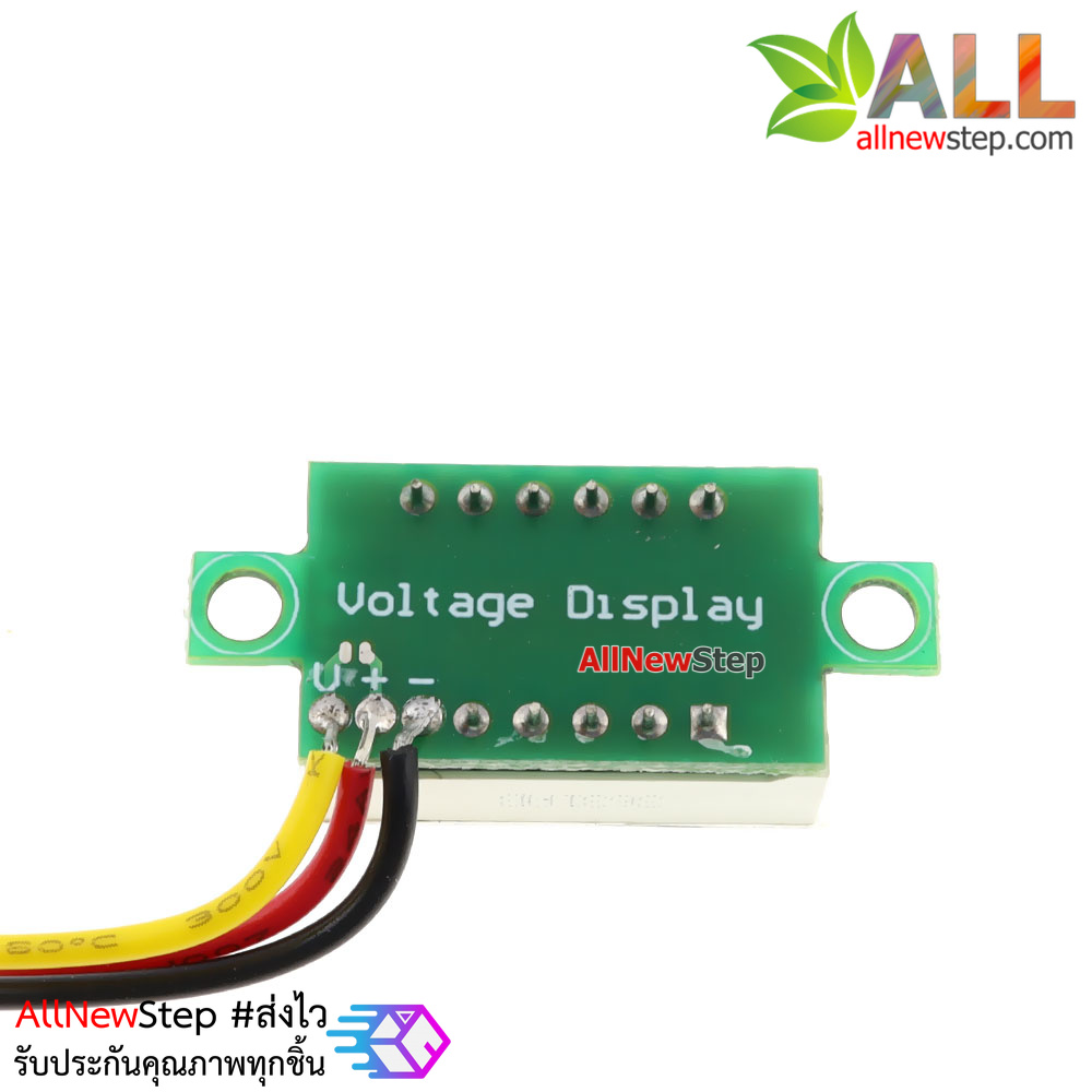 ดิจิตอลโวลต์มิเตอร์ 0-100 โวลต์ จอขนาด 0.36 นิ้ว สีน้ำเงิน Mini 3 Digital 0.36'' LED DC 0-100 V BLUE Volt Voltage Metea Voltmeter 3-24V Power Supply