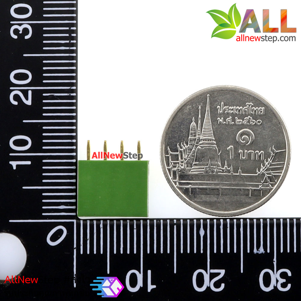 Pin header Female Header Single Row 2.54mm 4p Pin1x4 สีเขียว