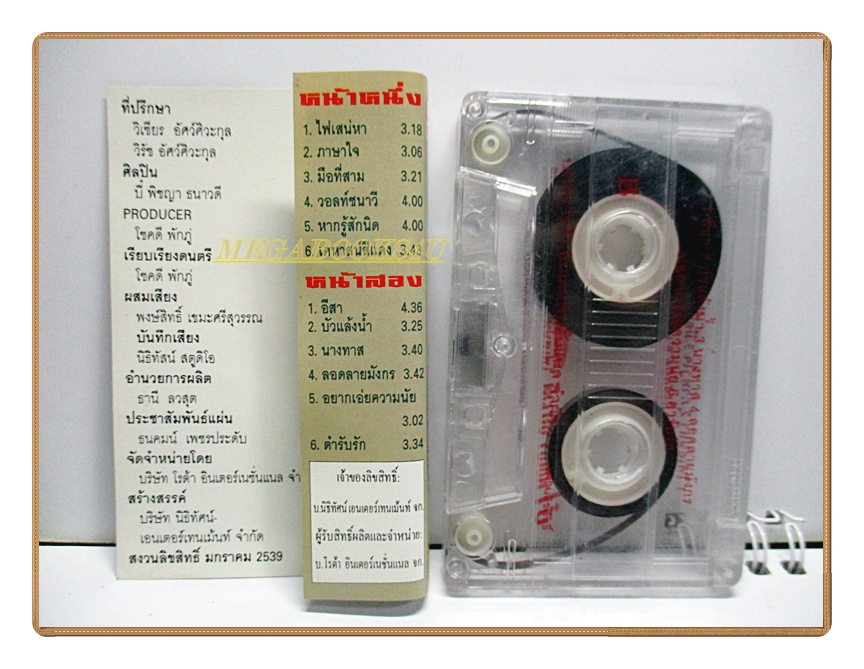 เทปเพลงไทยสากล บี๋ พิชญา ธนาวดี ชุด ไฟเสน่หา ภาษาใจ