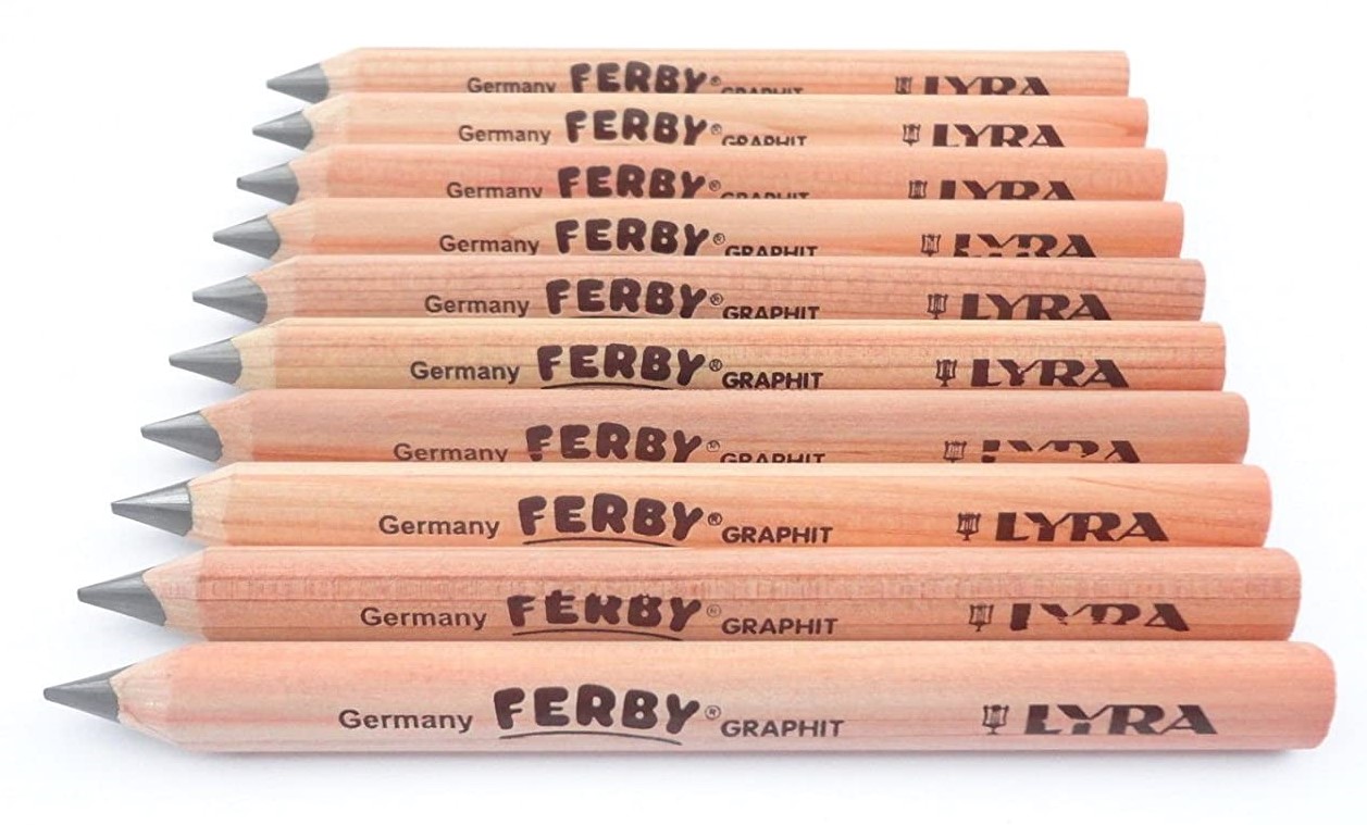 ดินสอสามเหลี่ยมสีดำ B จัมโบ้ FERBY แท่งสั้น