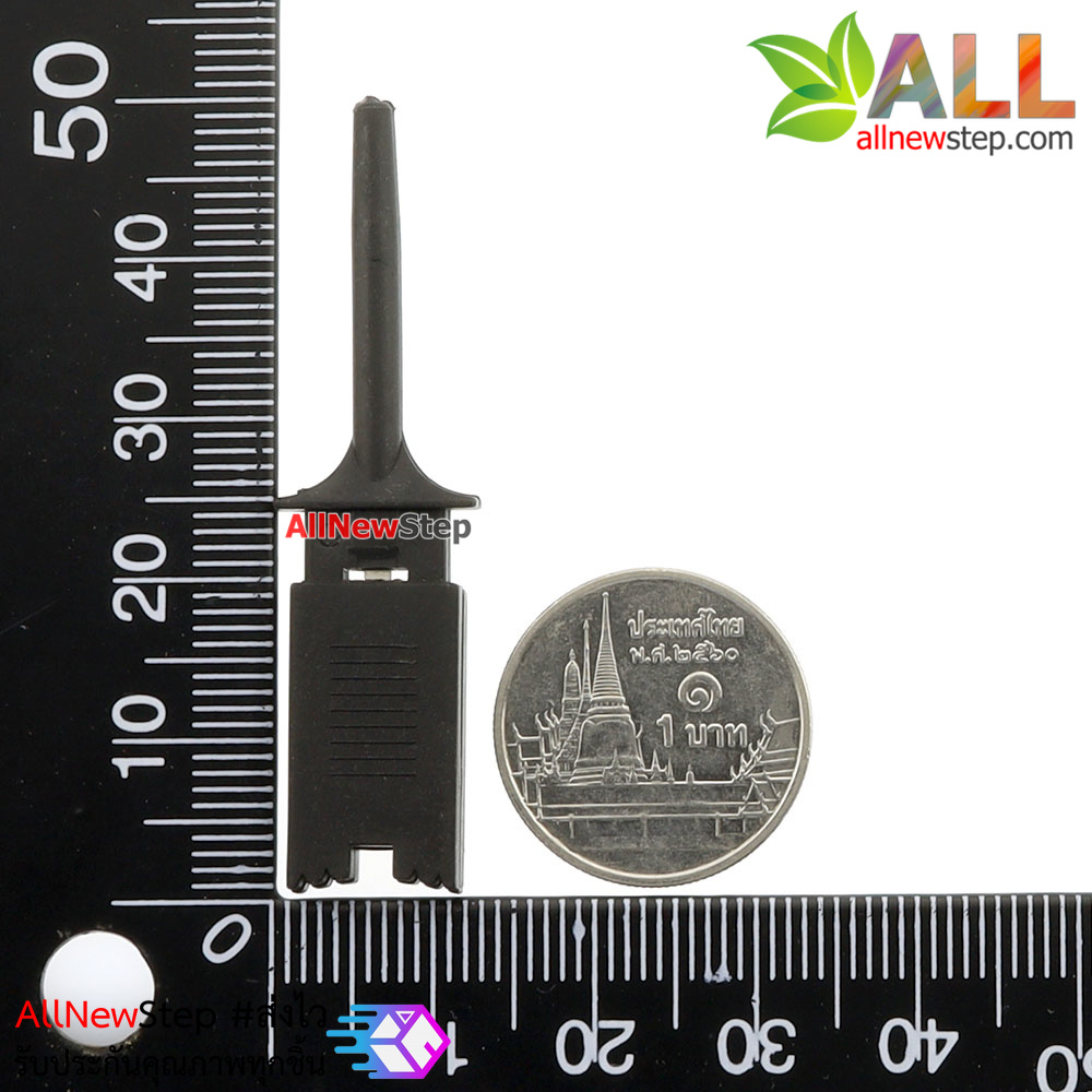 Test hook logic analyzer clip wiring hook Premium Clip หัวจับสายไฟ สีดำ