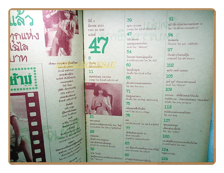 นิตยสารหนุ่มสาว ฉบับ047 2524 สภาพดี