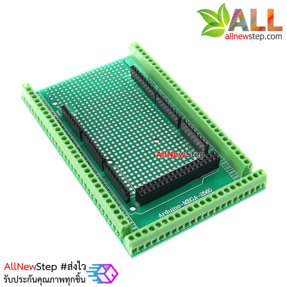 โมดูลขยายขา mega2560 PCB Phototype Screw Terminal Block Arduino Mega 2560 Shield บัดกรีขาแล้ว