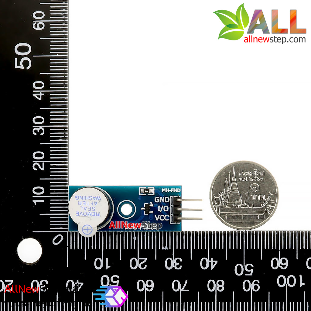 Active Buzzer Module 3.3 - 5V ทำงานแบบ Active LOW