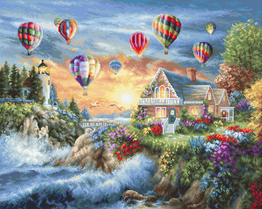 Luca-S ชุดปัก Balloons over Sunset Cove