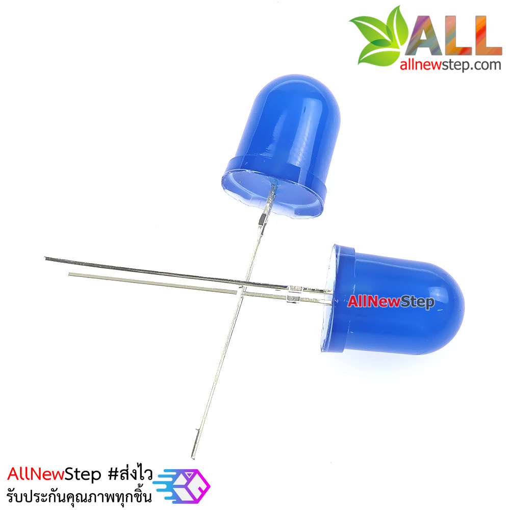 LED 10MM LED สีน้ำเงิน จำนวน 2 ดวง