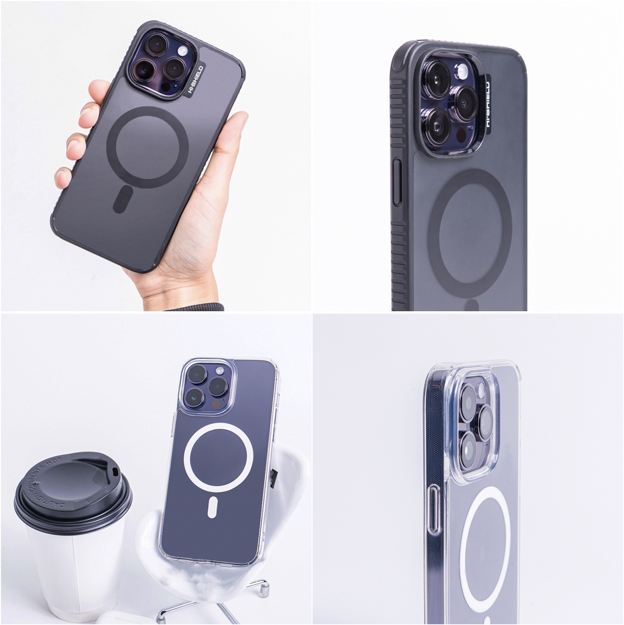 Hishield Magsafe Shield Case เคสกันกระแทก ใช้สำหรับ iPhone 17 Pro Max Air 16 Plus 15 14 13 Pro Max 12 Pro Max ใบกำกับภาษี