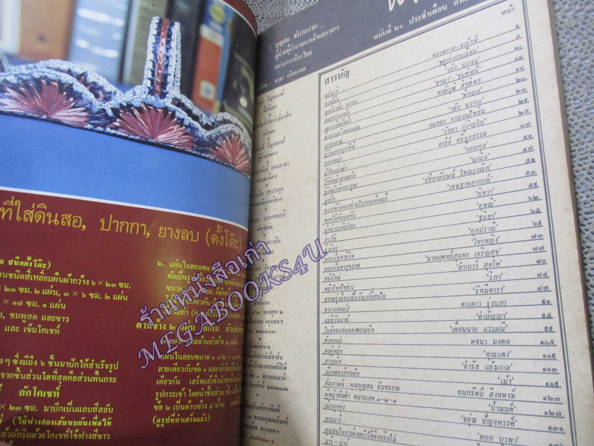 นิตยสารฟ้านารี ฉบับที่21 ปี2521 ปก บุญสม จันทรงาม