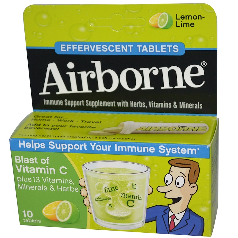 AirBorne, Blast of Vitamin C 10Tablets วิตามินซีเม็ดฟู่ จาก USA ทานป้องกันหวัดเสริมภูมิคุ้มกันทันที