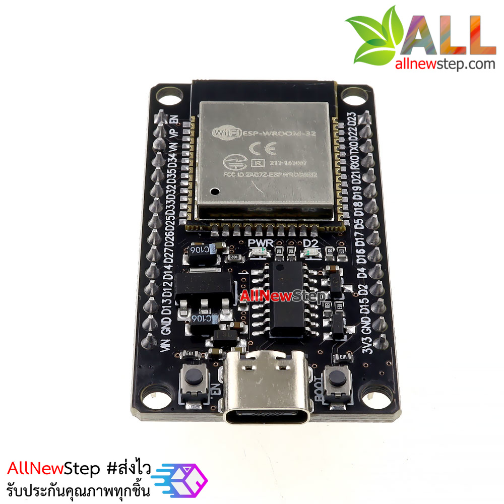 บอร์ด ESP32 CH340C USB type-c DOIT ESP32 DEVKIT V1 ESP-32S NodeMCU ESP-WROOM-32 Wi-Fi and Bluetooth Dual Core ESP-32 ESP-32S ESP-32D หัวต่อแบบ USB Type-C